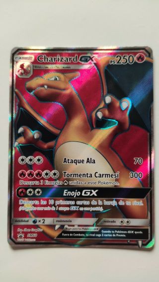 Carta / Pokemon Card Charizard Gx Sm60 Promo Full Art.  Spanish