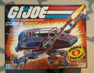 1984 G.  I.  Joe Gi Joe Cobra Asp A.  S.  P.  With Parts Bag