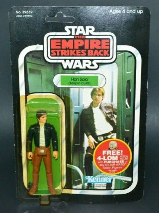 Vintage Star Wars Esb Han Solo Bespin Outfit 1982 Kenner Moc 47 Back