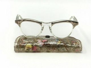 Vintage American Optical Cat Eye Eyeglasses Ao Clear Transparent 44 [] 20