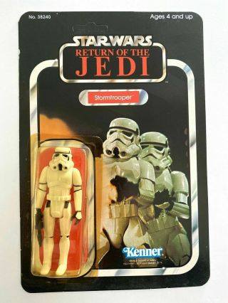 Vintage 1983 Kenner Star Wars Rotj Stormtrooper 65 Back Unpunched Moc