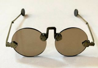 Antique 19th Century Chinese Folding Spectacles,  Steampunk Sunglasses
