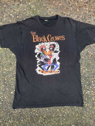 Vintage Band T Shirt Black Crowes Shake Your Money Maker Tour Promo Concert Xl