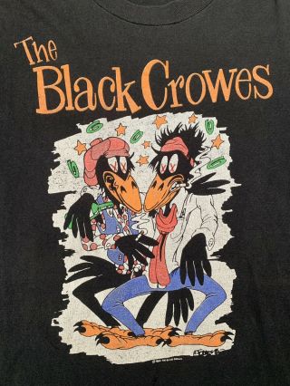 Vintage Band T Shirt Black Crowes Shake Your Money Maker Tour Promo Concert XL 2