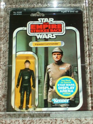 Vintage Star Wars 1981 Cas/afa 70/80/80 Imperial Commander Esb 45 Back Card Moc
