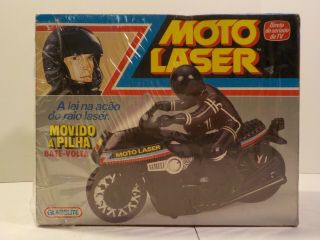 Vintage 1985 Moto Laser Street Hawk,  Glasslite Brazil Rare Motorcycle Tv
