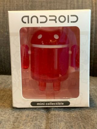 Rare Android Mini Collectible Figure - Google Edition Ge - " Mwc Edition " Red