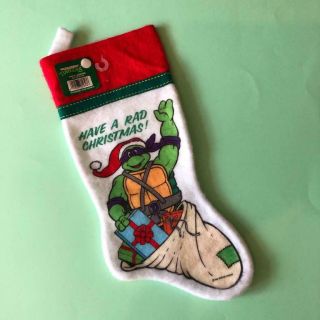 Rare Teenage Mutant Ninja Hero Turtles Rad Christmas Stocking Decoration 1990s