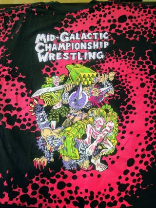 Vintage 1994 Gwar Mid - Galactic Championship Wrestling All Over Print T - Shirt Xl