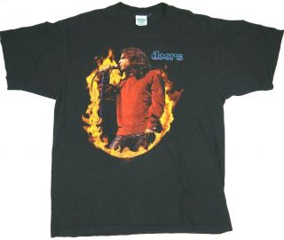 Vintage 90s The Doors T Shirt Band Mens Jim Morrison Rock Tour Album Concert Xl
