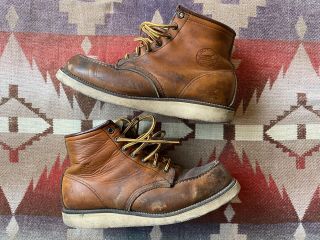 Vintage 70’s Red Wing 875 6” Moc Toe Boots Size 8.  5 Made In Usa