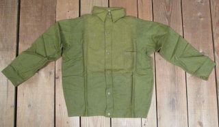Vintage 1930s Bonnie Boy Green Wool Boys Shirt Antique Old Stock Age 12 Nos
