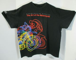 T - Shirt Bmw Guggenheim Museum Art Of The Motorcycle Vtg Black Cotton Large??