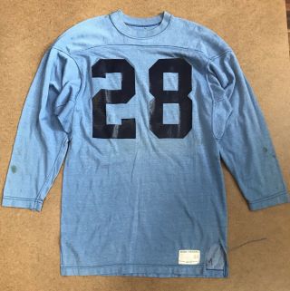 Vintage Russell Southern Athletic Jersey Numbered Light Blue Game Worn Stamp 44