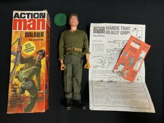 VINTAGE ACTION MAN - First Issue Boxed 1973 Soldier (Rare 