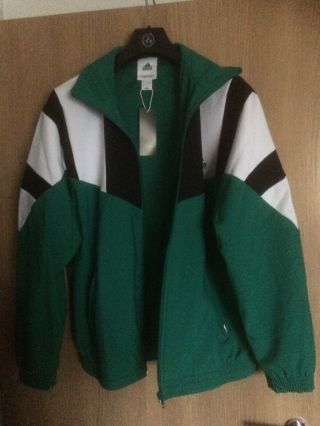 Adidas Equipment Green & White Vintage Logo Track Jacket Size L
