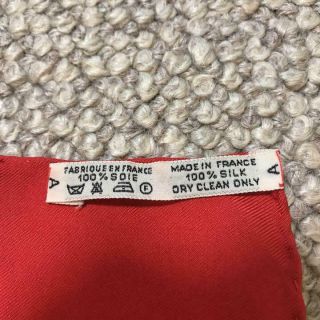 [Good Condition] Auth Vintage Hermès scarf Carré BRIDES de GALA Red 3