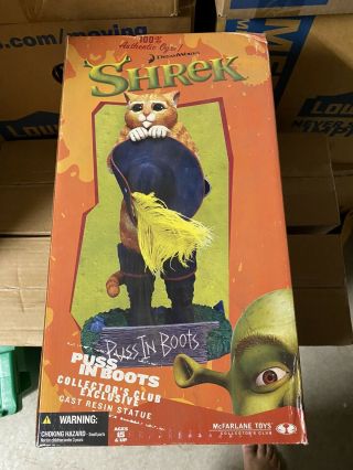 Rare Shrek Puss In Boots Limited Edition Mcfarlane Exclusive Statue 12”
