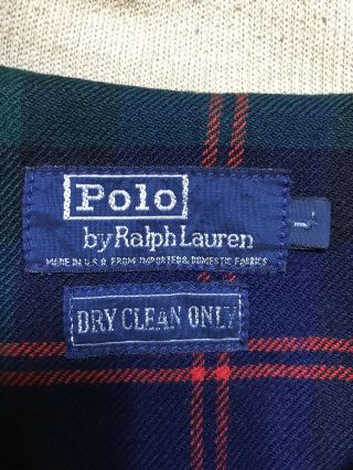 Vtg Polo Ralph Lauren Mens Beige Suede Bomber Jacket Flannel Lined Size L USA 2