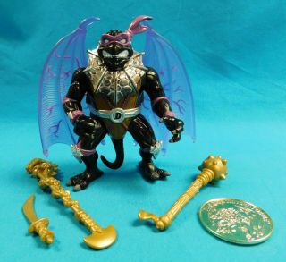 Vintage Tmnt Winged Warrior Donatello Playmates With Weapons Rare