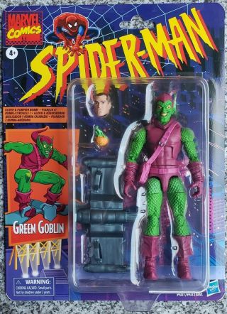Marvel Legends Retro Green Goblin Spider - Man Cartoon Action Figure 6 " Vintage