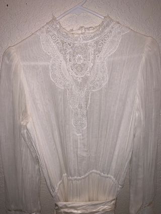 Gunne Sax White Dress By Jessica Of San Francisco Vintage Lace Long O 2