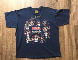 Vintage Nutmeg Mills 1992 Usa Dream Team T - Shirt Single Stitch