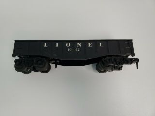 Vintage Lionel O Gauge Post War 1002 Model Train Car Black Gondola