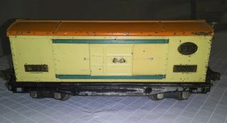 Lionel Prewar 814 Boxcar Furniture Automobile Cream Orange Peacock