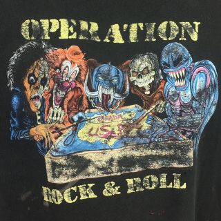 Vtg 90s Operation Rock & Roll Tour Shirt Xl Judas Priest Alice Cooper Motorhead