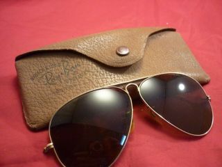 Vintage Ray Ban Glasses 1/10th 12k Gold Filled Wire Frame W/case Repair No Arms