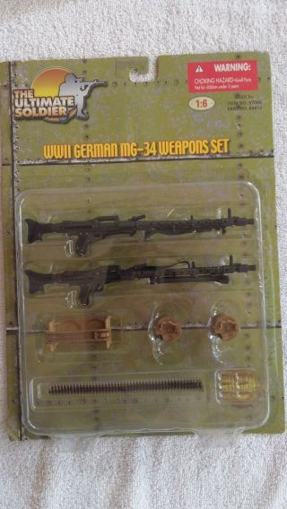 Ultimate Soldier Wwii 1:6 German Mg - 34 Weapons Set