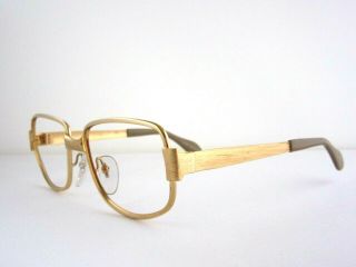 NEOSTYLE RO 1000 Men ' s Gold Vintage Eyeglass Frames Germany 1970s NOS 2