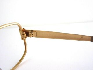 NEOSTYLE RO 1000 Men ' s Gold Vintage Eyeglass Frames Germany 1970s NOS 3