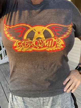 Vintage 80s Aerosmith Walk This Way Concert Tour Shirt