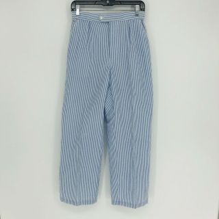 Vintage Christian Dior Monsieur Blue/white Seersucker Pant Small Cotton Blend
