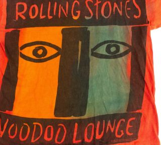 Vintage Rolling Stones Voodoo Lounge 1994 All Over Print Tie Dye T Shirt XL 2