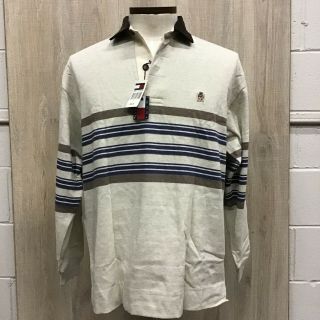 Vintage Nwt Tommy Hilfiger Rugby Polo Long Sleeve Shirt Size Medium V34