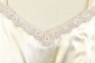 VTG 40s Wedding Gown Ivory Champagne Rayon Satin Dress 38 