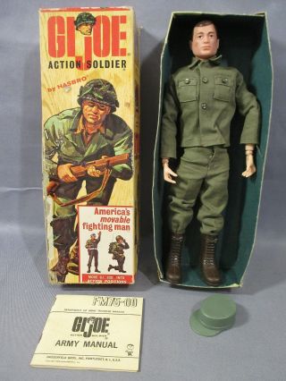 Gi Joe Vintage " Action Soldier " 7500 W/ Box 12 Inch Action Figure 1964 Hong Kong