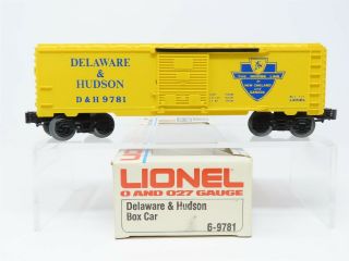 O Gauge 3 - Rail Lionel 6 - 9781 D&h Delaware & Hudson Single Door Box Car 9781