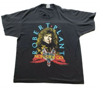 Vintage Robert Plant " Non Stop Go World Tour 1988 " Band Concert Xl Ss Shirt