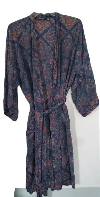 Christian Dior Monsieur Silk Paisley Robe Vintage Unisex One Size B35