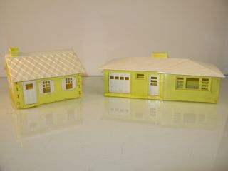 Plasticville Hp - 9 & Rh - 1 Ranch House And Cape Cod Complete Ob