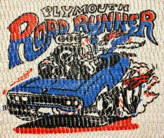 Vintage 70s Plymouth Road Runner Roadrunner Long Sleeve Thermal T Shirt Hot Rod