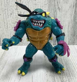 Vintage Tmnt Teenage Mutant Ninja Turtles Slash Action Figure 1990 Playmates Toy