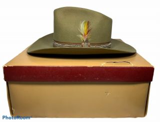 Vintage Stetson Winchester Limited Edition Xxx Western Cowboy Hat 3x Beaver Sz 7