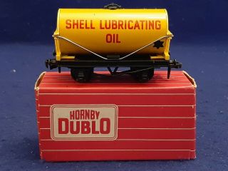Vintage Hornby Dublo 4678 Shell Tank Wagon (d1) Oo Gauge Box Exc Cond