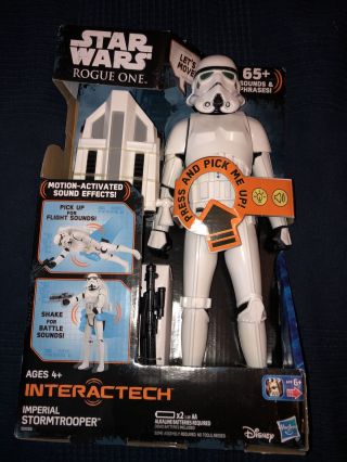 Star Wars Rogue One Imperial Stormtrooper Interactech 12” Disney Hasbro White
