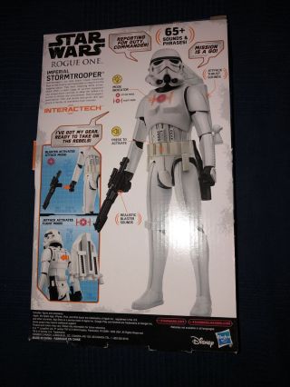 Star Wars Rogue One Imperial Stormtrooper Interactech 12” Disney Hasbro White 3